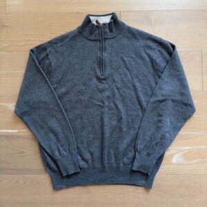 Peter Millar 1/4 Zip Sweater Men’s L 100% Merino Wool Pullover lightweight